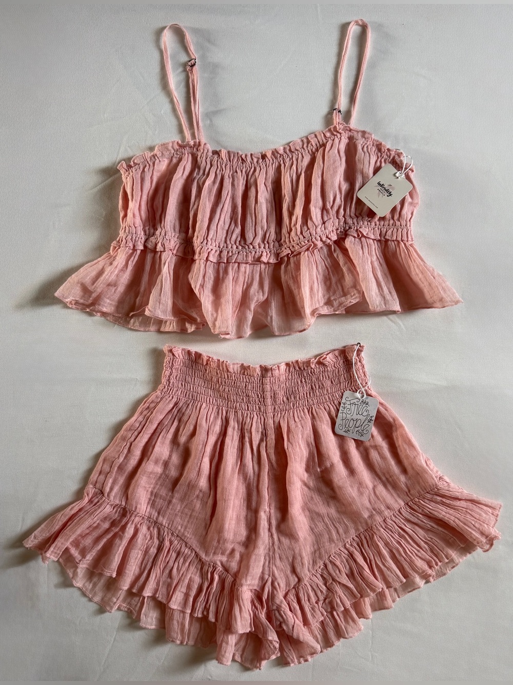Peach Free People Matching 2 Piece Set